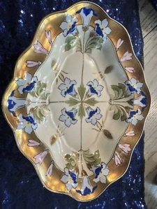 Vintage Nippon Handpainted Floral Bowl Gold Gilding Antique Beautiful Porcelain - Picture 1 of 6