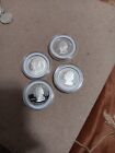 Lot Of 4 Silver "Cameo" Quarters