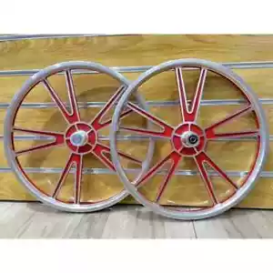 BMX Bicycle 20"Alloy Sport Rim Red color 10 Spoke Wheelset & Expedited - Picture 1 of 1