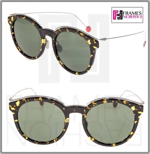 CHRISTIAN DIOR BLOSSOM Palladium Havana Oversized Metal Sunglasses DIORBLOSSOM - Picture 1 of 8