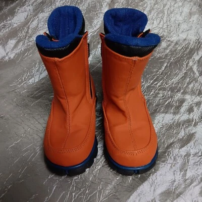 Lands End детский снег ботинки размер 7 М оранжевый и синий детские зимние ботинки - Изображение 1 из 4