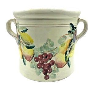 NICOLA FASANO Grottaglie Gres Crock Doppio Manico Frutta Ceramica Italiana - Foto 1 di 13