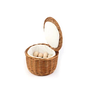 Rattan Eierkorb Buffetkorb Eierwärmer ca. 20 Eier Ø 26 cm Höhe: 17 cm Gastlando - Bild 1 von 1