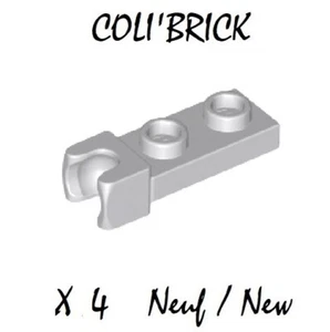 Lego 14418 - 4x Plate Modified 1 x 2 with Tow Ball - Light Bluish Gray Grey NEUF - Imagen 1 de 1