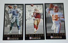 1992-93 NFL Game Day Cards, Lot Of 7 Joe Montana - Steve Young - Thurman Thomas