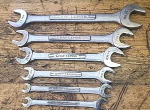 Vintage Craftsman 6pc Metric Open End Wrench Set -V-, 6mm to 19MM - Picture 1 of 7