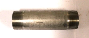1-1/2" MNPT x 6" 304SS Edelstahl Rohrnippel Sch 40" Gewinde beidseitig. - Bild 1 von 1