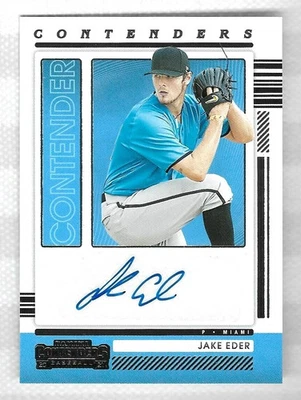 JAKE EDER 2021 PANINI CONTENDERS ROOKIE RC AUTOGRAPH AUTO SP #CA-JE MLB SOX! - Image 1 of 2
