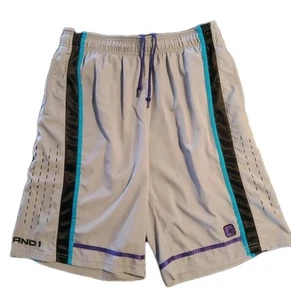 VINTAGE AND1 SHORTS Long Basketball Y2K W Pockets Men's Medium And One 1 - Picture 1 of 11