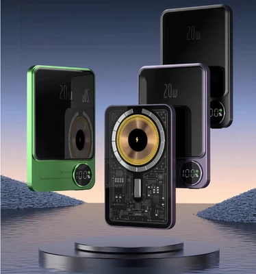 10000mAh 20W PD Magnetic Power Bank Fast Wireless Charger Mini External Battery - Image 1 of 4