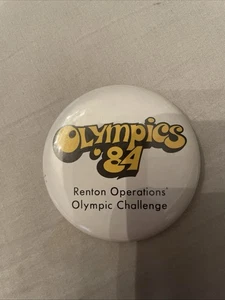 Boeing Olympics 1984 84 botón Renton operación desafío avión jet bac #2 - Imagen 1 de 2