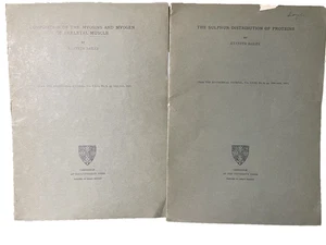 1937 Medical Articles Kenneth Bailey Sulphur Dist Proteins Comp Myosins Skeletal - Picture 1 of 10