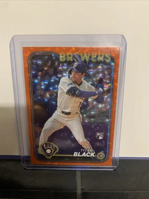 2024 Topps Update Tyler Black RC Rookie #US144 Orange Crackle Foilboard /299 HD - Image 1 of 2