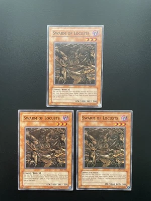 Yugioh Swarm Of Locusts PGD-022 Unlimited Edition Common LP/MP X3 - Image 1 of 2