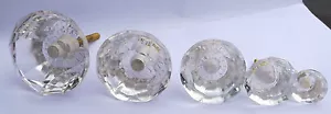 Clear Cut Facetted Glass Drawer and Cupboard Pull Door Knob 5 Sizes GB seller - Picture 1 of 3