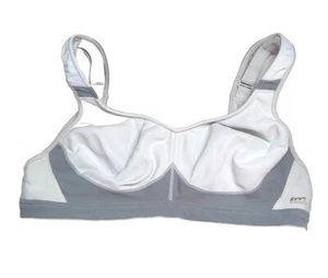 Maidenform Lilyette Double Straps For EXTRA SUPPORT White Sports Bra 38C - Picture 1 of 9