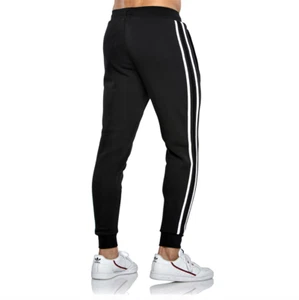 New Mens Striped Slim Fit Tracksuit Jogging Bottoms Joggers Sweat Pants Trousers - Picture 1 of 5