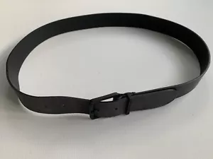 Armani Exchange Cintura Uomo New York Logo Pelle Nero Toni Grigio Taglia 30 32 - Foto 1 di 6