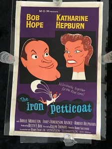 LA ENAGUA DE HIERRO Orig. Póster de la película 1956 1 hoja 27x41 forrado de lino Bob Hope - Imagen 1 de 11