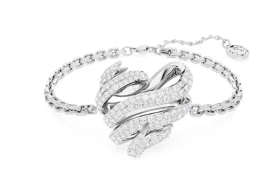Swarovski 5652789 Braccialetto Volta Cuore Bianco Placcato Rodio - Immagine 1 di 4