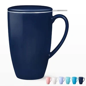Porcelain Tea Mug with Infuser and LidTeaware with Filter Loose Leaf Tea Cup ... - Picture 1 of 9