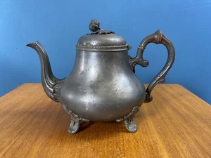 Antique James Dixon Pewter Tea Pot - Picture 1 of 10