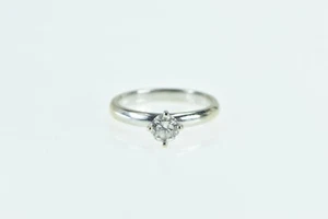 18K 0.45 Ct Tiffany & Co. Diamond Engagement Ring White Gold *20 - Picture 1 of 6