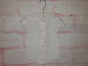 Vintage Healthtex Rosebud Print Girls Size 5 Button Up Collar Shirt Blouse 4129 - Picture 1 of 6