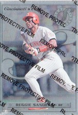 1996 Leaf Preferred Steel Cincinnati Reds Baseball Card #73 Reggie Sanders