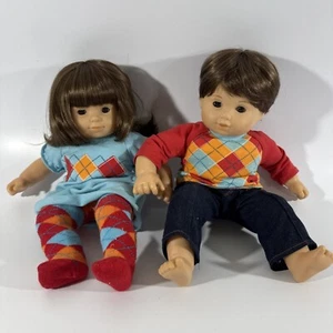 RETIRED American Girl Bitty Baby Twins  Brown Hair Brown Eyes Girl & Boy - Picture 1 of 24