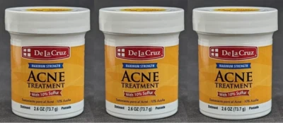 3 X Ungüento De La Cruz 10% Azufre Medicamento para el Acné, Fuerza Máxima 2.6oz Foto 1 de 2