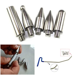 5Pcs Auto Puller Push Rod Car Replace Head Adapter Dent Removal Repair Stainless - Picture 1 of 12