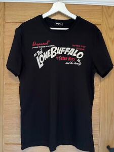 Genuine DSquared2 D2 Mens Designer Logo T-Shirt in Black Size Med/Large Reg Fit