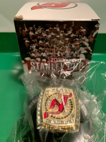 NEW JERSEY DEVILS SGA 2003 STANLEY CUP REPLICA RING ONLY 9k NEW IN BOX SHIPS NOW Cover