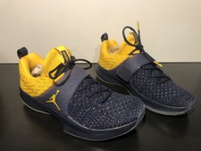 jordan university of michigan football trainer 2 flyknit training shoes