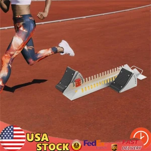 Blocco Avviamento Regolabile 6 Angoli, Blocco Avviamento Atletica, Blocchi Pista per Sp - Foto 1 di 12