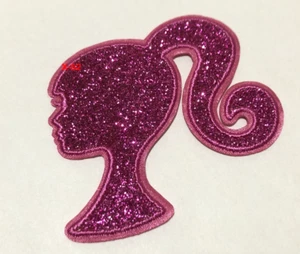 Barbie Brillo Rosa Perfil Parche Hierro en N Pegatina Muñeca Mattel Mercancía - Imagen 1 de 3