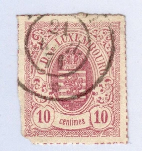 LUXEMBURGO 1865-1873 YVERT 17a USADO CON FALTA ESCUDO - Bild 1 von 1