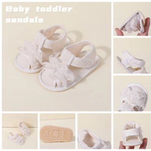Carine scarpe principessa bambina in pizzo bianco cotone primo camminatore vestito ragazze NUOVE - Foto 1 di 35