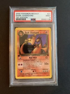 Pokémon Charizard Oscuro 1ª Edición 21/82 Raro PSA 9 (55921138) - Imagen 1 de 2