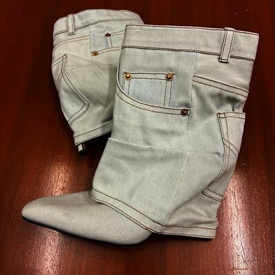 Botas para mujer She’s Iconic Booties Denim azul claro talla 8,5 nuevas sin etiquetas vaqueras vaqueras Foto 1 de 4