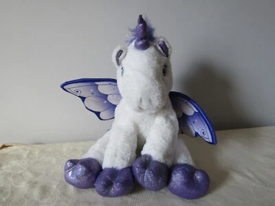 Bear Factory 2001 Purple White Sparkle Unicorn Teddy Bear Plush 12" tall - Image 1 of 4