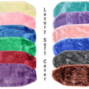 Luxury Soft Cosy Faux Fur Fabric / Knit Hot Water Bottle COVER ONLY - for 2L - Picture 1 of 15