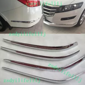 4x marcos plateados ABS para parachoques delantero + trasero de coche Honda Crosstour 2010-2012 - Imagen 1 de 1