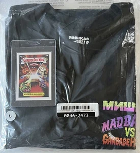 MISHKA MADBALLS VS GARBAGE PAIL KIDS • MISHKA LARGE BLACK T-SHIRT & CARD • GPK - Picture 1 of 7