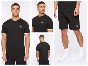 JUEGO DE 2 CAMISETAS + PANTALONES CORTOS Henleys para Hombres Elástico Informal Verano Chándal Gimnasio - Imagen 1 de 7
