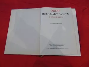 ORDO HEBDOMADAE SANCTAE INSTAUTATUS 1956 MESSALE - Foto 1 di 5