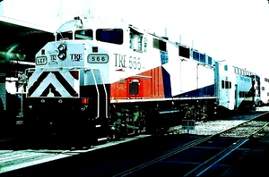 ORIGINAL KODACHROME SLIDE TRINITY RY EXPRESS #566 UNION STA. DALLAS, TX 3/12/08 - Picture 1 of 1