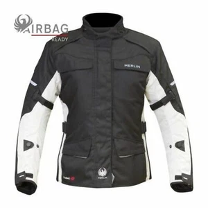 Merlin Aurora 2-In-1 Motorcycle Ladies Waterproof Mesh Jacket Black / Ice White - Picture 1 of 5