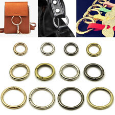 Metal Spring Gate O Ring Openable Leather Bag Handbag Belt Strap Buckle Keyring 